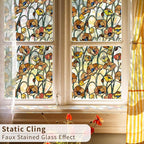 funlife Original Hand-Drawn Faux Stained Glass Window Film, Double-Sided Static - Image 5