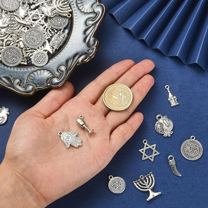 DanLingJewelry 100Pcs 10 Styles Tibetan Religion DIY Bracelet & Necklace Making - Image 3