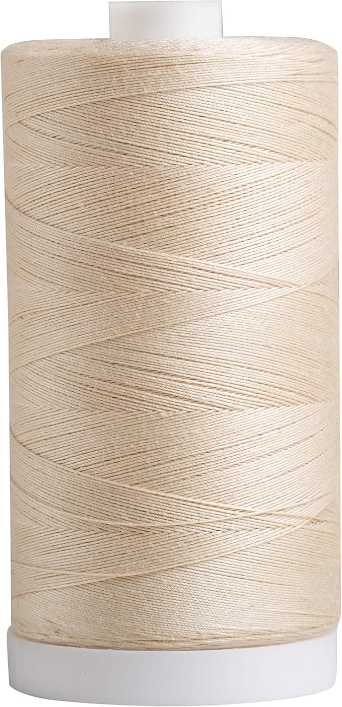 Connecting Threads Cream 100% Cotton Thread Spool | Large 1200 yard thread spool by ConnectingThreads