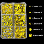 4000pcs Mixed Size Hot Fix Round Crystals Gems Glass Stones Hotfix Flat Back - Image 3