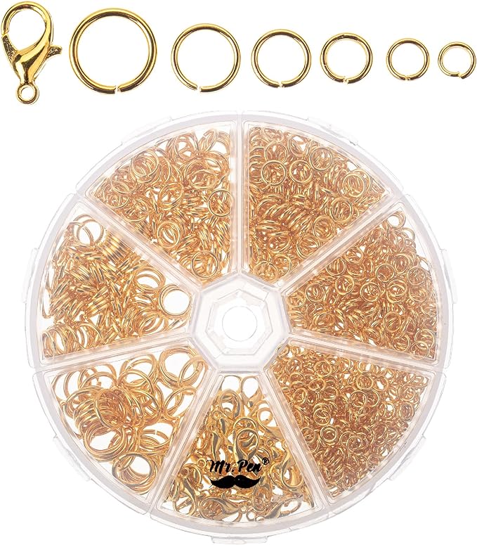 Mr. Pen- Open Jump Rings Set, 6 Assorted Sizes, Jewelry Making Findings by MrPen