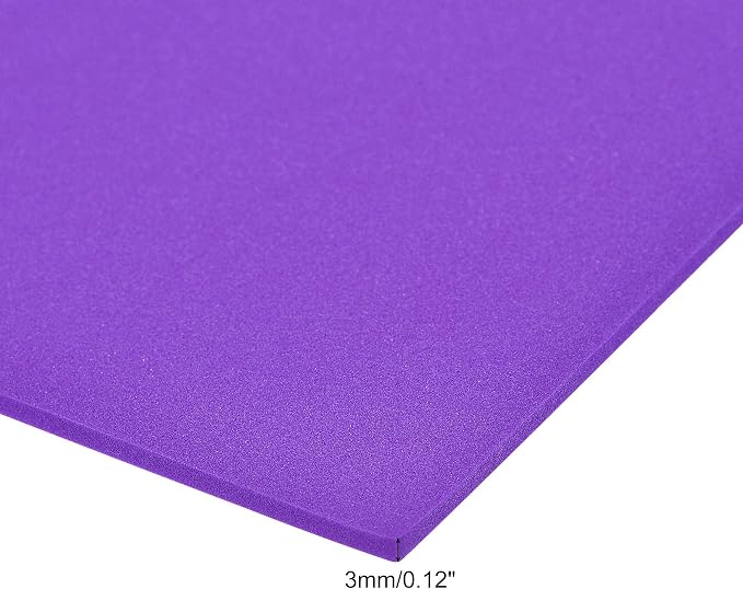 uxcell Purple EVA Foam Sheets 10 x 10 Inch 3mm Thickness - Image 3