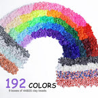 Redtwo 46000 Pcs 192 Colors Clay Beads Friendship Bracelet Making Kit | 9 Boxes - Image 2