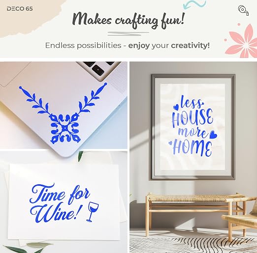 VViViD DECO65 Suede Brilliant Blue Permanent Adhesive Craft Vinyl - Image 3