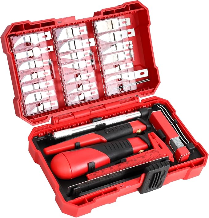 FASTPRO 40-Piece Precision Hobby Knife Set, Exacto Knife Set Included Tweezers by FASTPRO