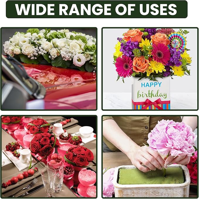 Ortarco 6 Pack Floral Foam Blocks Wet and Dry Flower Foam - Image 6