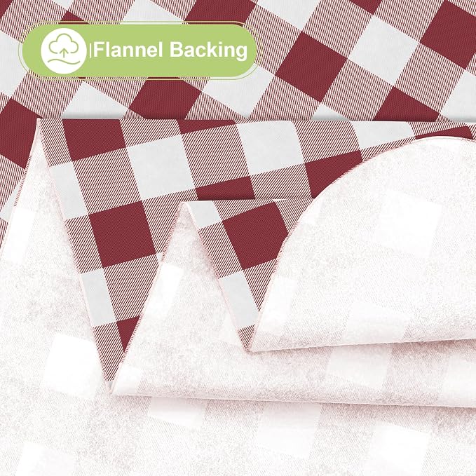 Smiry Oval Table Cloth, Waterproof Vinyl Tablecloths - Image 4