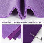 Whaline 18Pcs Felt Fabric Sheets Soft Thick Assorted Purple Craft Felt Pack - Image 3