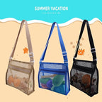 MUYIZI Mesh Beach Bag for Collecting Shells 3 Pack, Shell Bags for Beach - Image 4