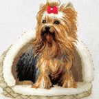 RIOLIS - Yorkshire Terrier 2152, Dogs Cross Stitch Kits 9¾" x 9¾", Counted - Image 6