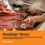 Fiskars RazorEdge Fabric Scissors, Heavy Duty Fabric Shears, Ultra-Sharp - Image 4