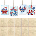 COCHIE 10 Pieces Large 4th of July Unfinished Wood Crafts to Paint by COCHIE