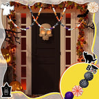 Tradder 200 Pieces Halloween Wood Beads Purple Orange Pumpkin Spider Black Cat - Image 6
