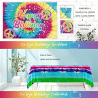 Tie Dye Birthday Party Decorations – 112PCs Rainbow Tie Dye Themed Party - Image 5