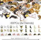 Western Cowboy & Cowgirl Charms, Boot Gun Hat Horse Cactus Trinkets - Image 2