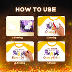 Tintnut Purple Flame Heat Transfer Vinyl, stretch washable, suitable - Image 4