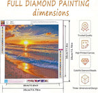 5D Diamond Painting Kits for Adults Beginner, Sunset Landscape Beach Diamond - Image 5