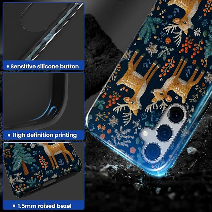 Case for Samsung Galaxy S26 Plus Case, Cute Christmas Reindeer Design- Hybrid - Image 4