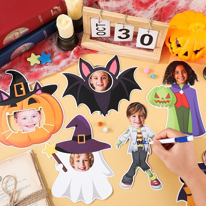 gisgfim 80Pcs Halloween Cutouts Boo Ghost Decorations Bulletin Board Halloween - Image 4