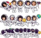 160Pcs Outer Space Cutouts Back to School Bulletin Board Decoration Set by gisgfim