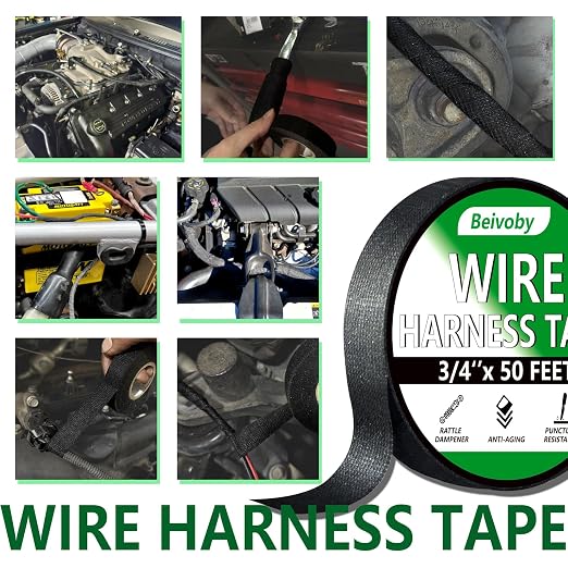 5 Rolls High Temp Wire Harness Tape – OEM-Grade Automotive Cloth Fabric Tape - Image 3