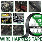 5 Rolls High Temp Wire Harness Tape – OEM-Grade Automotive Cloth Fabric Tape - Image 3