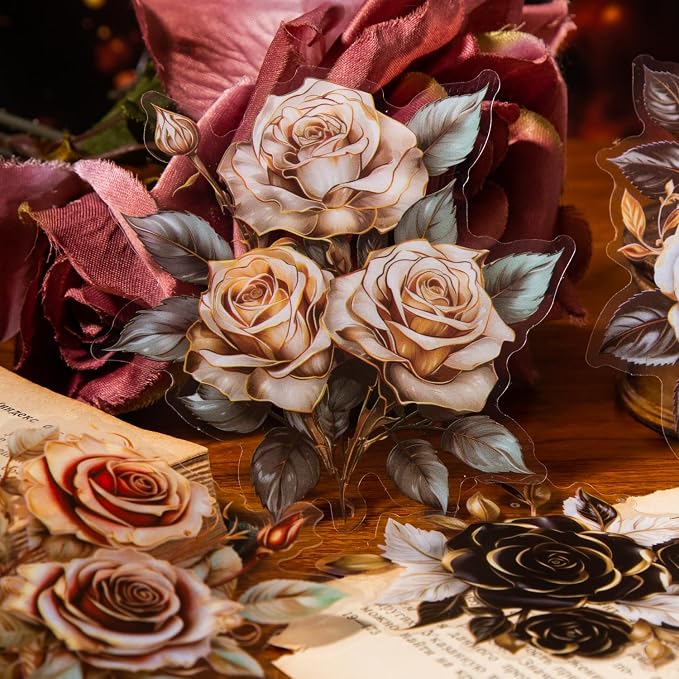 Yoksas Large Vintage Rose Stickers - Image 2