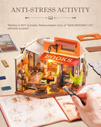 Rolife Bookstore DIY Miniature Dollhouse Kit Creative Gift - Image 3
