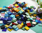 Lanyani 3/4 inch Metallic Glass Mosaic Tiles Variety Mix Color Vitreous Square - Image 6