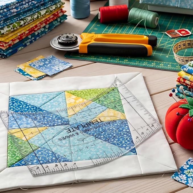 Scallop Vine Wave Design Template Acrylic Quilting Template Multi Pattern - Image 5