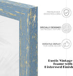 puthiac 8x10 Rustic Farmhouse Picture Frame, Denim Blue, 1 Pack | Distressed - Image 2