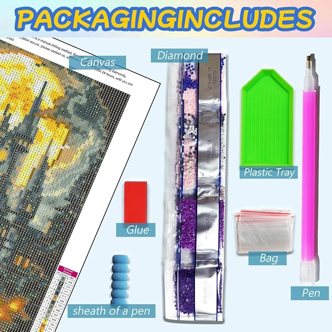 Diamond Art Kits for Adults, Full Drill Castle Diamond Painting Kits for Adults - Image 3