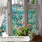 funlife Original Hand-Drawn Faux Stained Glass Window Film, Double-Sided Static - Image 4