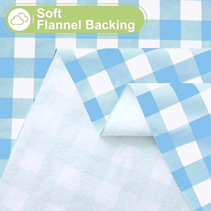 Smiry Rectangle Table Cloth, Waterproof Vinyl Tablecloth - Image 4