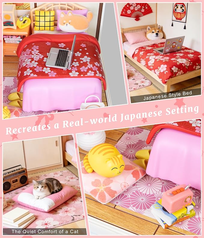 Sakura Japanese Bedroom Miniature House Kit – DIY Dollhouse - Image 6