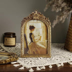 Cuspin Vintage Picture Frames 5x7 Gold Frame, Antique Arched Picture Frame - Image 9