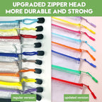 YOPCDJ 24pcs Mesh Zipper Pouch File Bags Puzzle Storage Bags, A3 17x12 Inches - Image 2