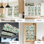 Kromapolis Window Privacy Film, Stained Glass Sticker Floral Window Clings - Image 5