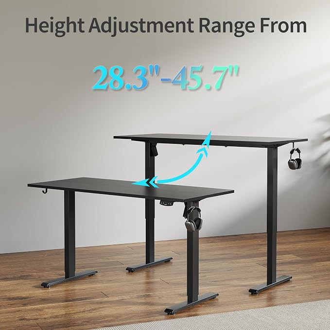 Agilestic Electric Standing Desk, 60 x 24 Inches Height Adjustable Desk - Image 7