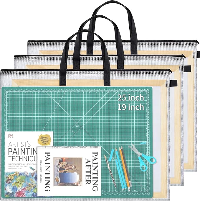 YOPCDJ 3 Pcs 25x19 inches Art Portfolio Case, Storage Chart Art Portfolio Bag by YOPCDJ