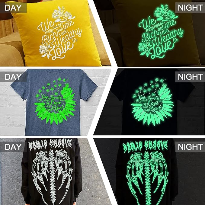Glow in The Dark 3D Puff Vinyl Heat Transfer - Image 5