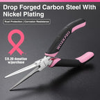 WORKPRO 6-Piece Mini Pliers Set | Needle Nose, Long Nose, Bent Nose, End - Image 3
