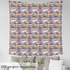 Western Cowgirl Fabric by The Yard, Girly Pink Flowers Hat Flannel Polyester - Image 4