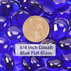 10LB Cobalt Blue Flat Glass Marbles - Image 2