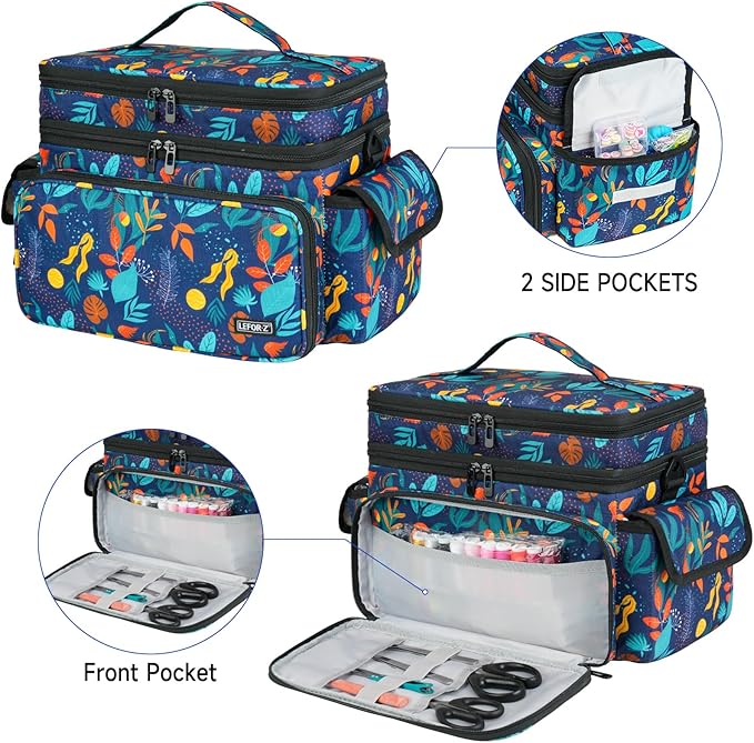 LEFOR·Z Large Sewing Supplies Organizer, Double-Layer Sewing Accessories - Image 5