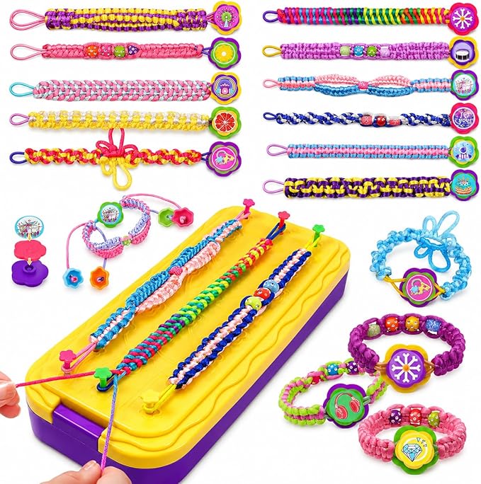 DDAI Arts and Crafts for Kids Age 8-12 Friendship Bracelet Making Kit for Girls by DDAI
