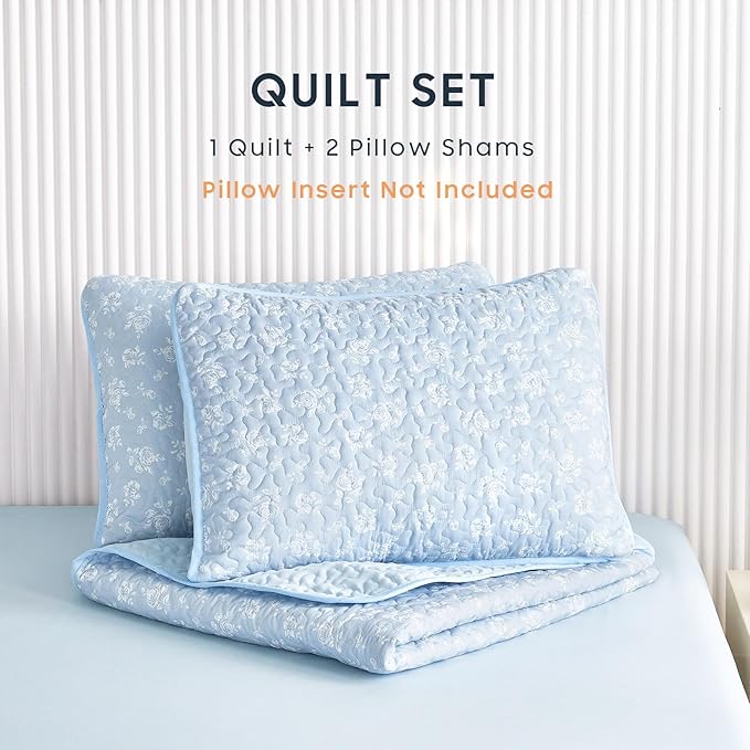 Wake In Cloud - Floral Quilt Set, Coquette Cottagecore Shabby Chic Flower - Image 3
