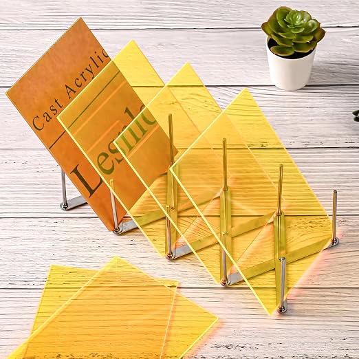 Fluorescent Yellow Acrylic Sheets 1/8 inch Thick 3mm 8 x 10 Clear Plexiglass - Image 4