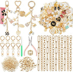VioraWhite 457 Pcs Charms Lip Gloss Keychain Making Kit, DIY Craft by VioraWhite