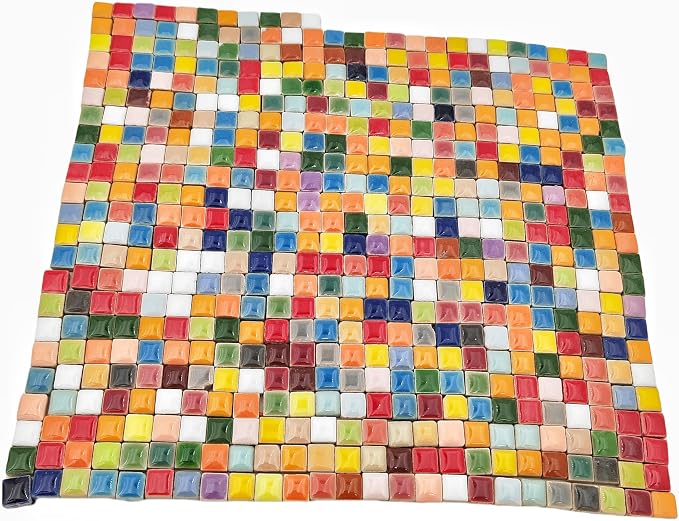 1.1lb Ceramic Mosaic Tiles, Mixed Colour Ceramic Mosaic Pieces - Image 6